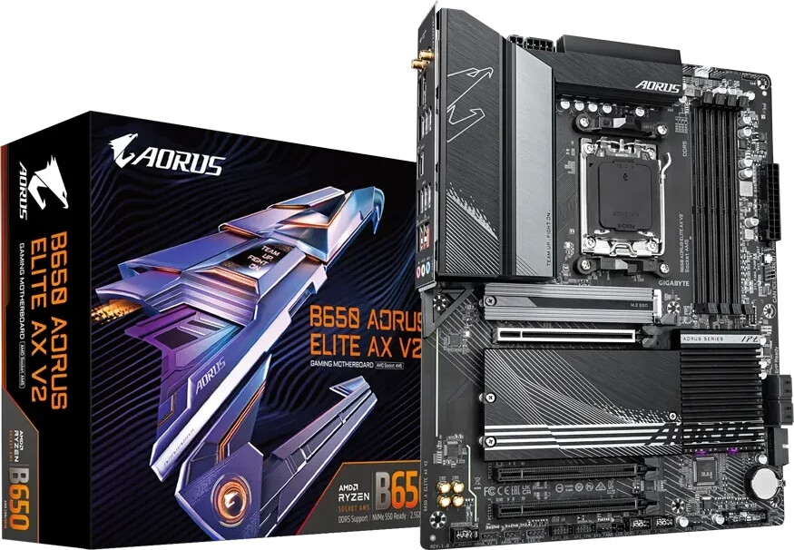 Bild von GIGABYTE B650 AORUS Elite AX V2 Mainboard Sockel AM5