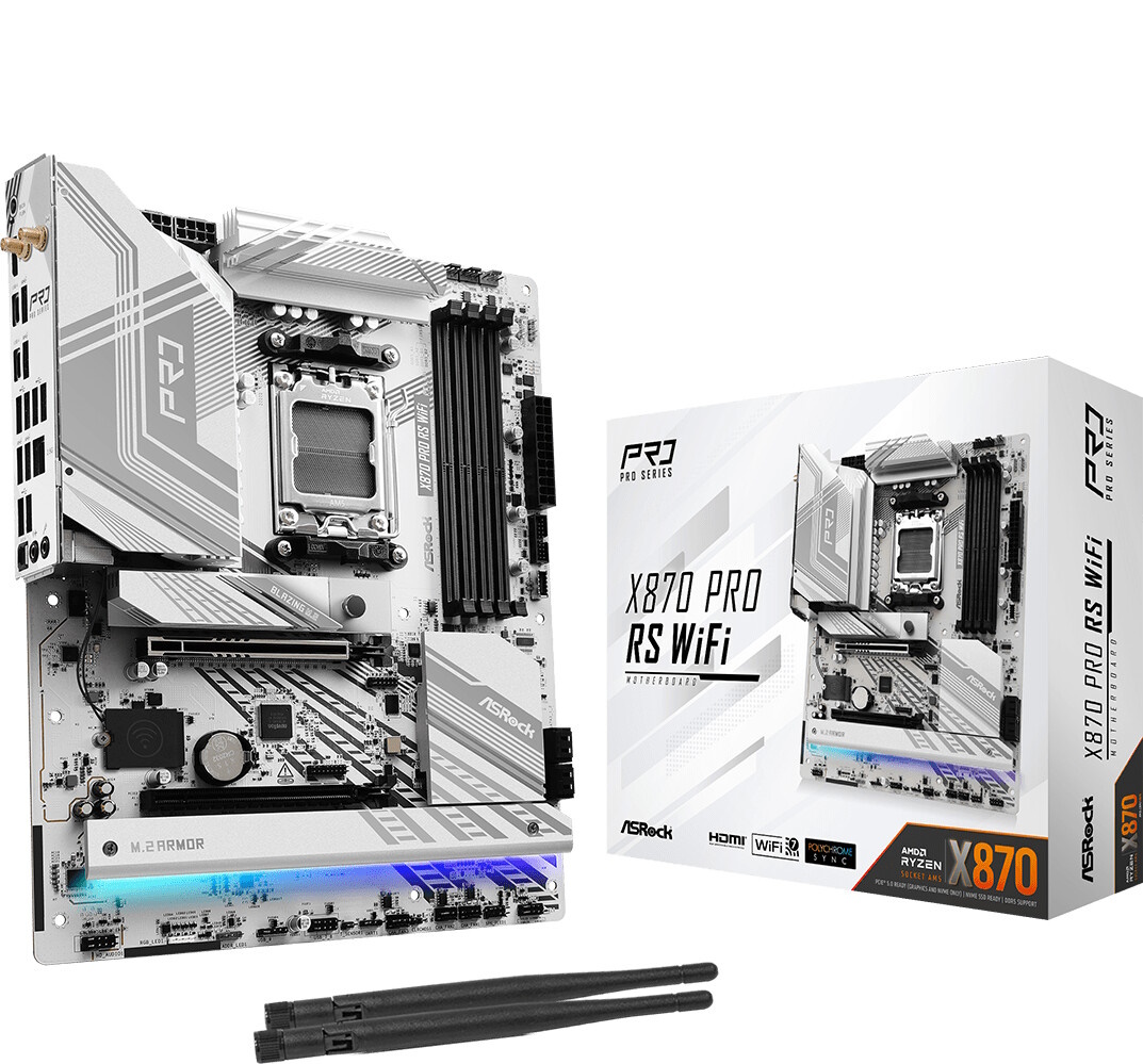 Bild von ASROCK X870 Pro RS WiFi Mainboard Sockel AM5