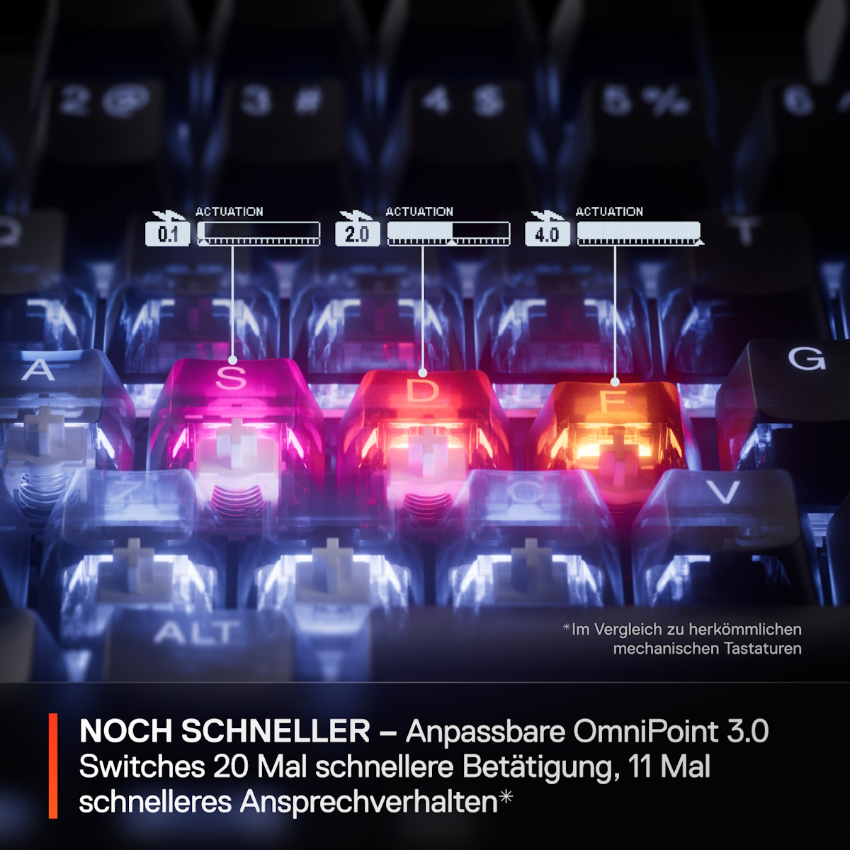 Bild von SteelSeries Apex Pro TKL Gen 3 DE-Layout - Kabellose Gaming Tastatur im E-Sports TKL-Formfaktor mit OmniPoint 3.0 HyperMagnetic-Schaltern