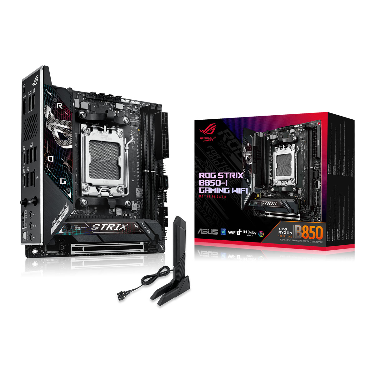 Bild von ASUS ROG STRIX B850-I GAMING WIFI Mainboard Sockel AM5