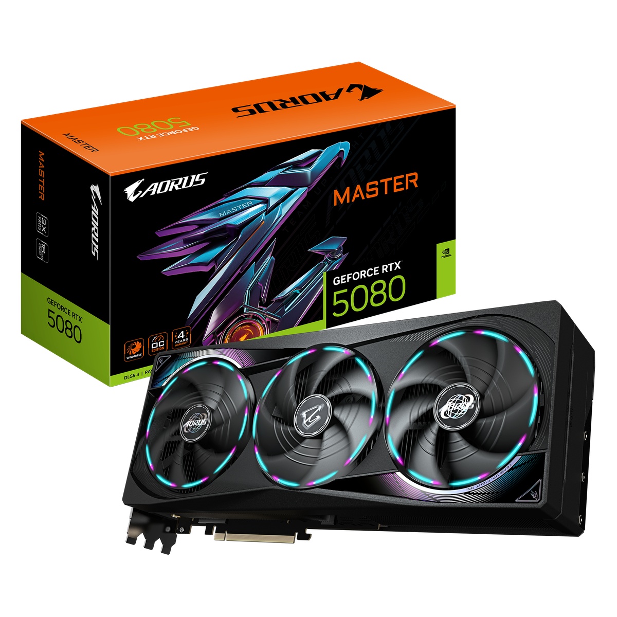 Bild von GIGABYTE AORUS GeForce RTX 5080 Master 16G - 16GB GDDR7, 1x HDMI, 3x DP