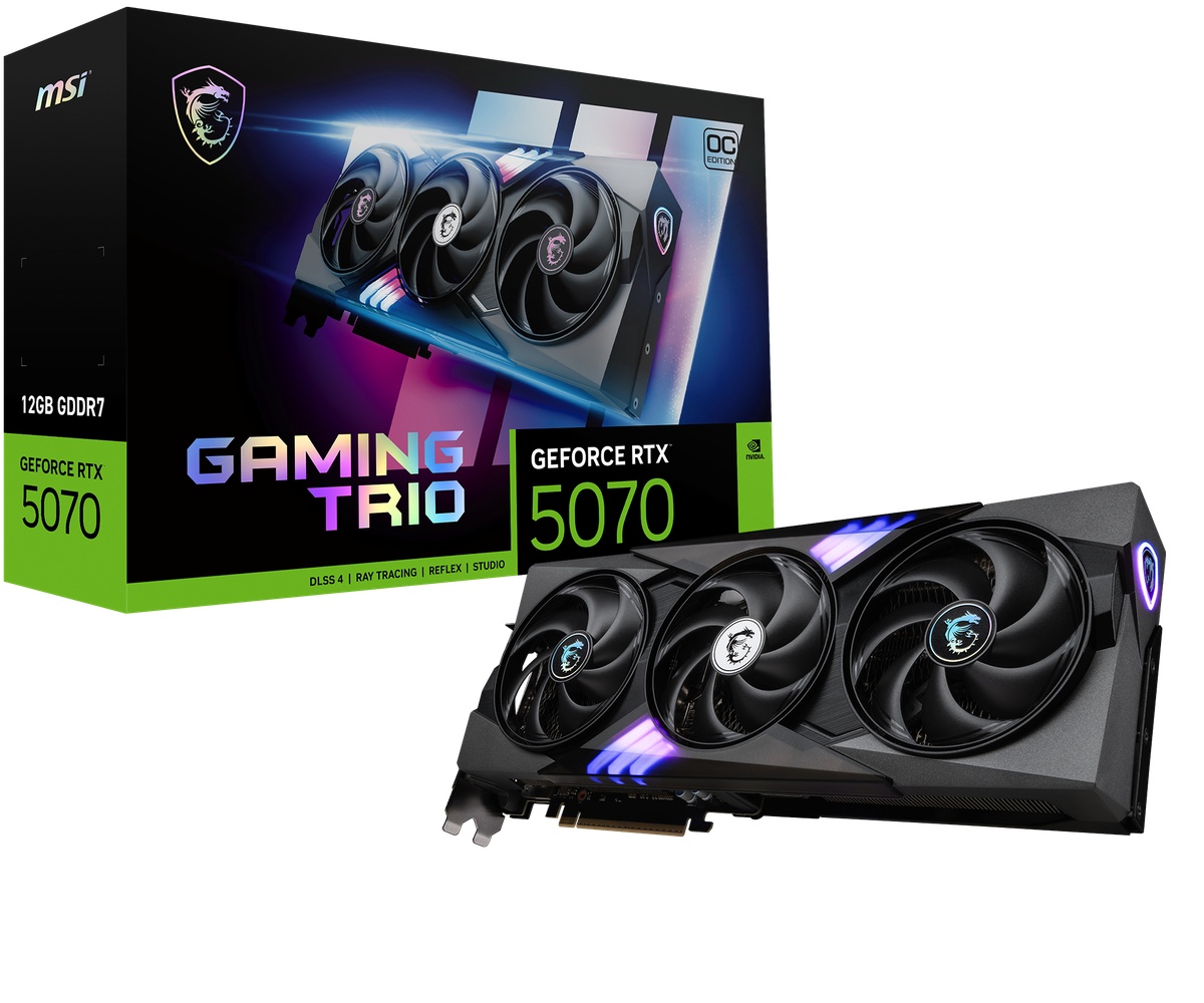 Bild von MSI GeForce RTX 5070 12G GAMING TRIO OC - 12GB GDDR7, HDMI, 3x DP