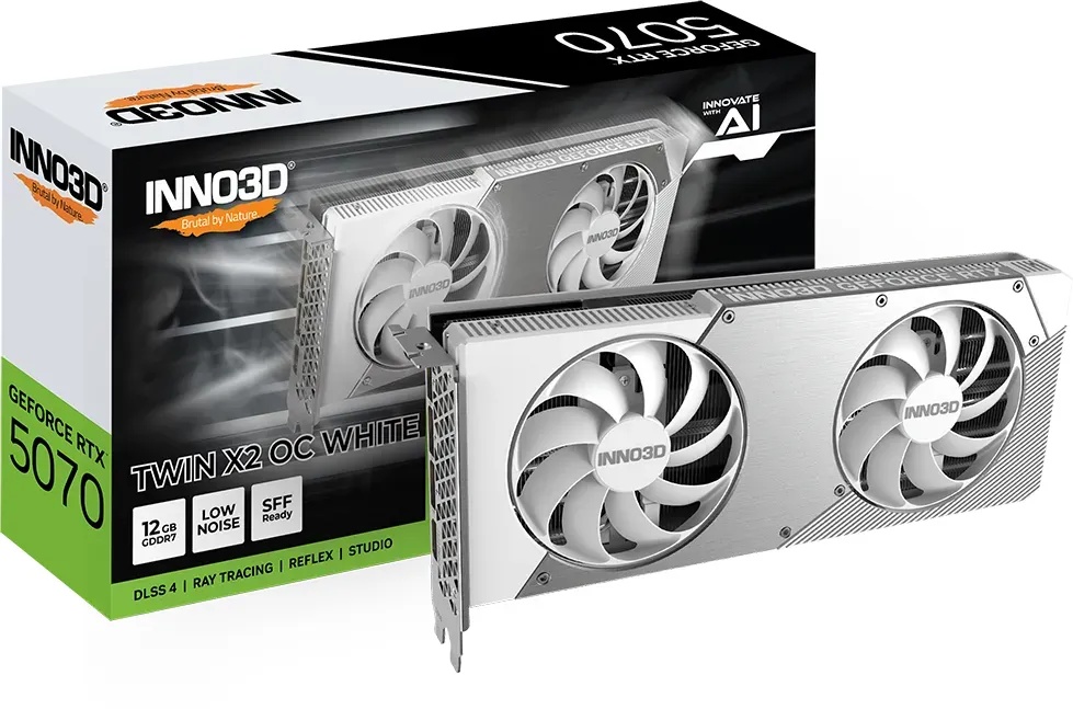 Bild von INNO3D GeForce RTX 5070 TWIN X2 OC WHITE - 12GB GDDR7, HDMI, 3x DP