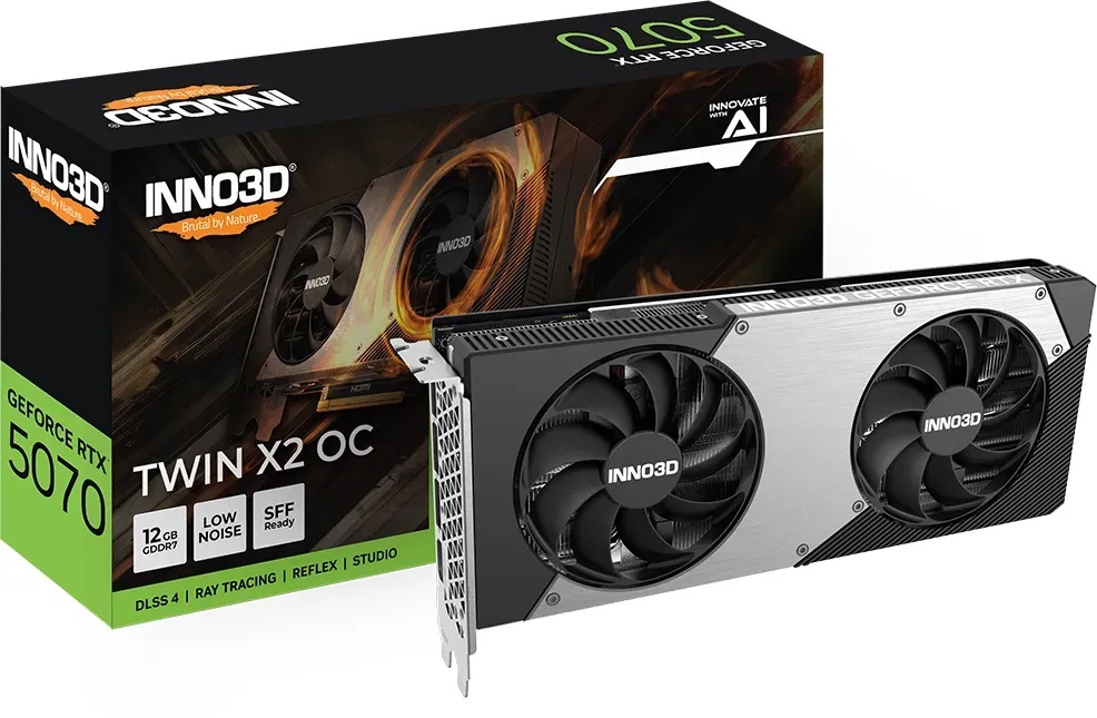 Bild von INNO3D GeForce RTX 5070 TWIN X2 OC - 12GB GDDR7, HDMI, 3x DP