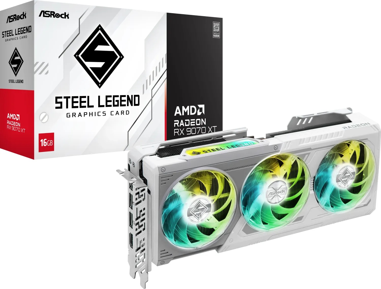 Bild von ASRock Radeon RX 9070 XT Steel Legend - 16GB GDDR6, 1x HDMI, 3x DP