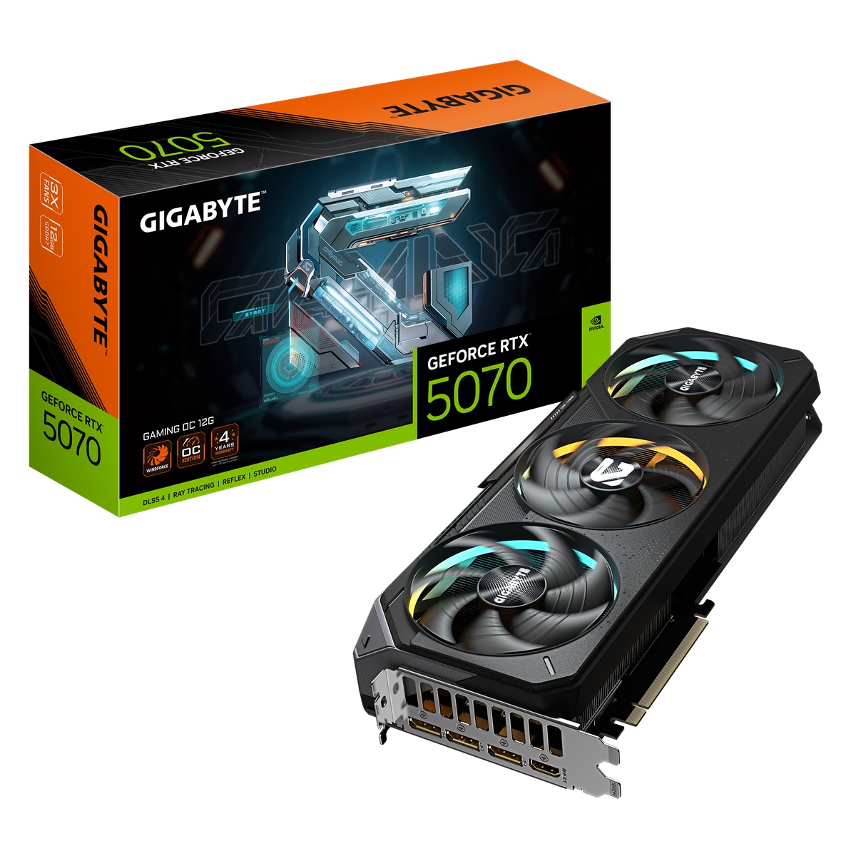 Bild von GIGABYTE GeForce RTX 5070 Gaming OC 12G - 12GB GDDR7, HDMI, 3x DP