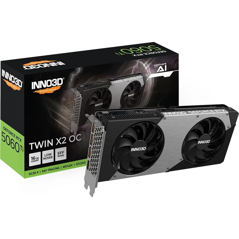 Bild von INNO3D GeForce RTX 5060 Ti 16GB TWIN X2 - 16GB GDDR7, HDMI, 3x DP
