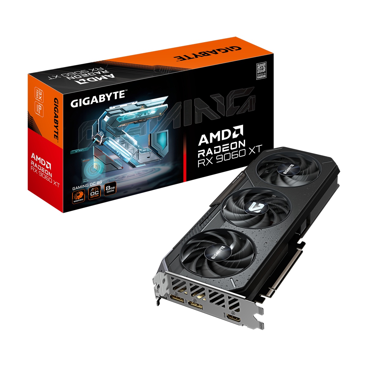 Bild von Gigabyte Radeon RX 9060 XT 8GB Gaming Grafikkarte - 8GB GDDR6, 2x HDMI, 2x DP