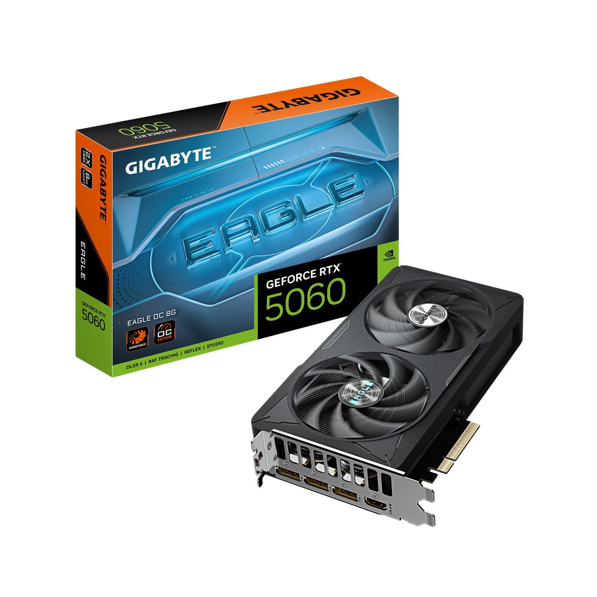 Bild von Gigabyte GeForce RTX 5060 EAGLE OC 8G Grafikkarte - 8GB GDDR7, HDMI, 3x DP