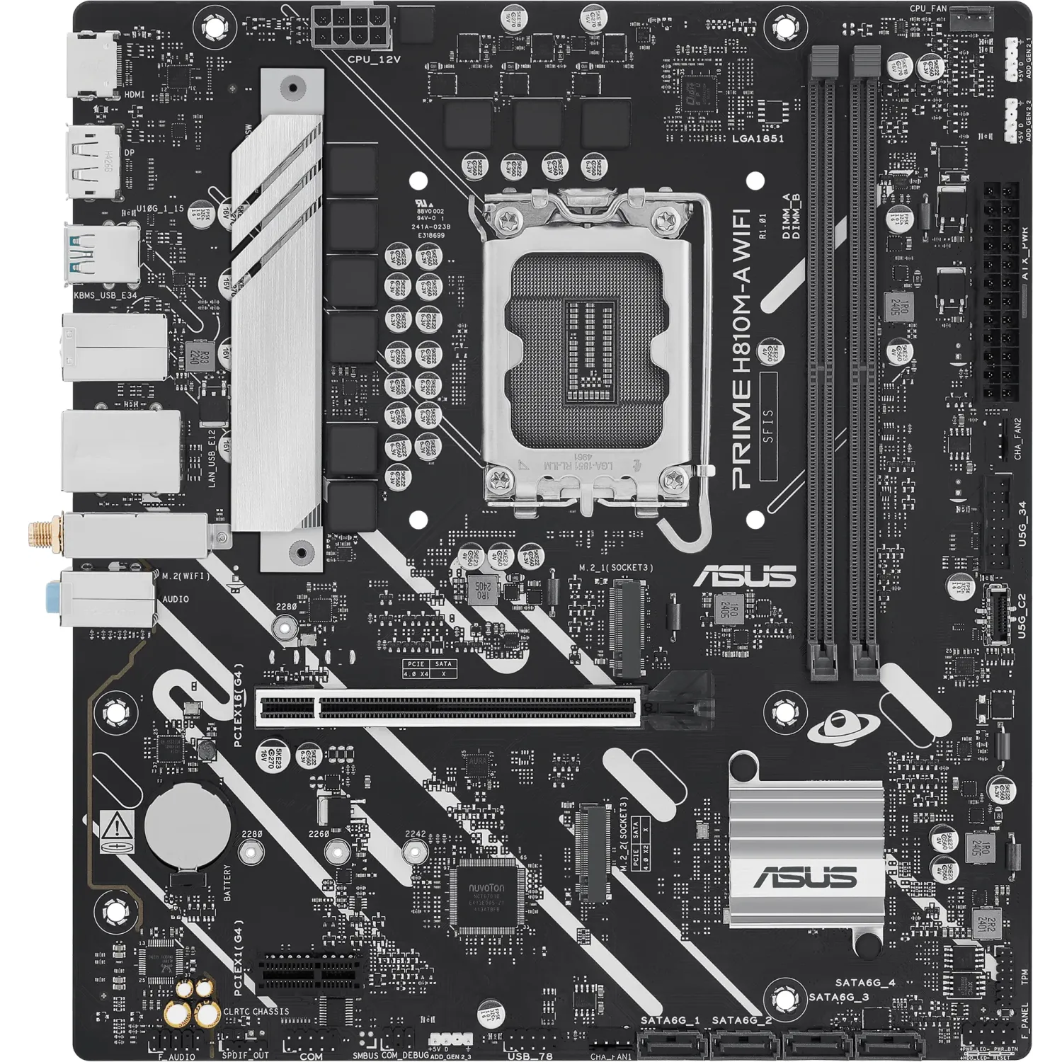 Bild von ASUS Prime H810M-A WIFI Mainboard Sockel 1851
