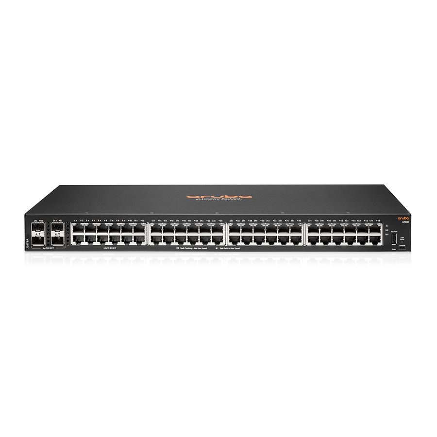 Bild von HPE Aruba Networking CX6100 52-Port Access Switch (JL676A) [48x Gigabit Ethernet, 4x 10G SFP+]