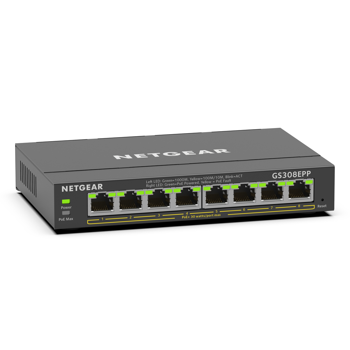 Bild von NETGEAR GS308EPP SOHO Plus Switch [8x Gigabit Ethernet PoE+, 123W]