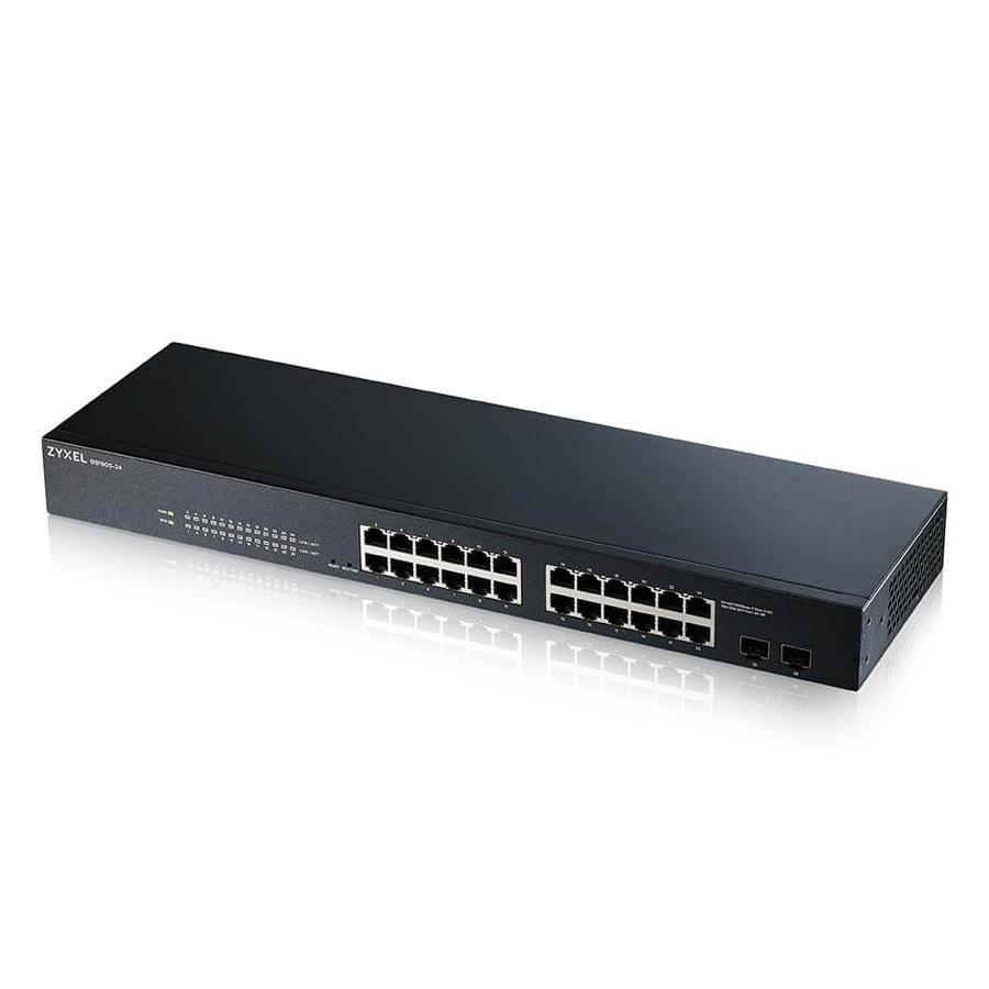 Bild von Zyxel GS1900-24 V2 Smart Managed Switch 24x Gigabit Ethernet, Layer 2, Rackmount, Lüfterlos
