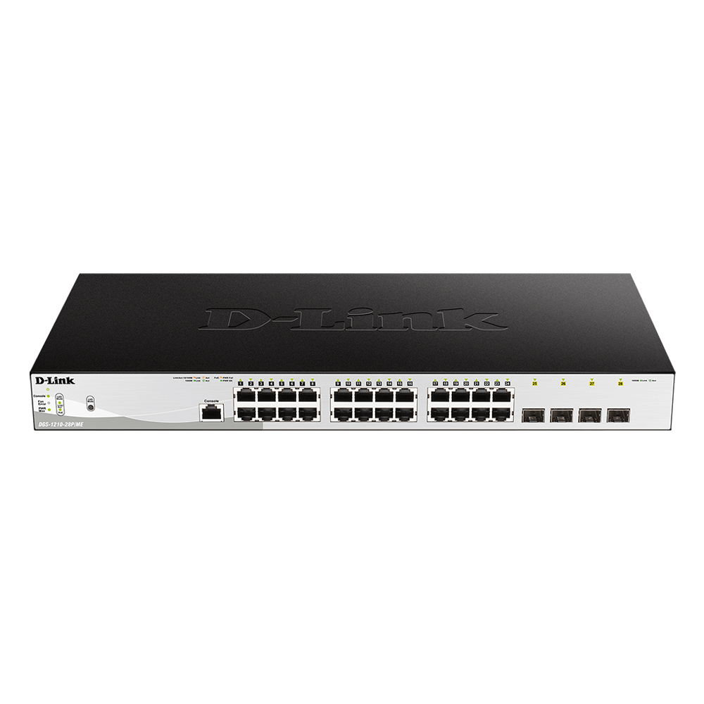 Bild von D-Link DGS-1210-28P/ME Metro Ethernet Switch [24x Gigabit Ethernet PoE+, 193W, 4x SFP]
