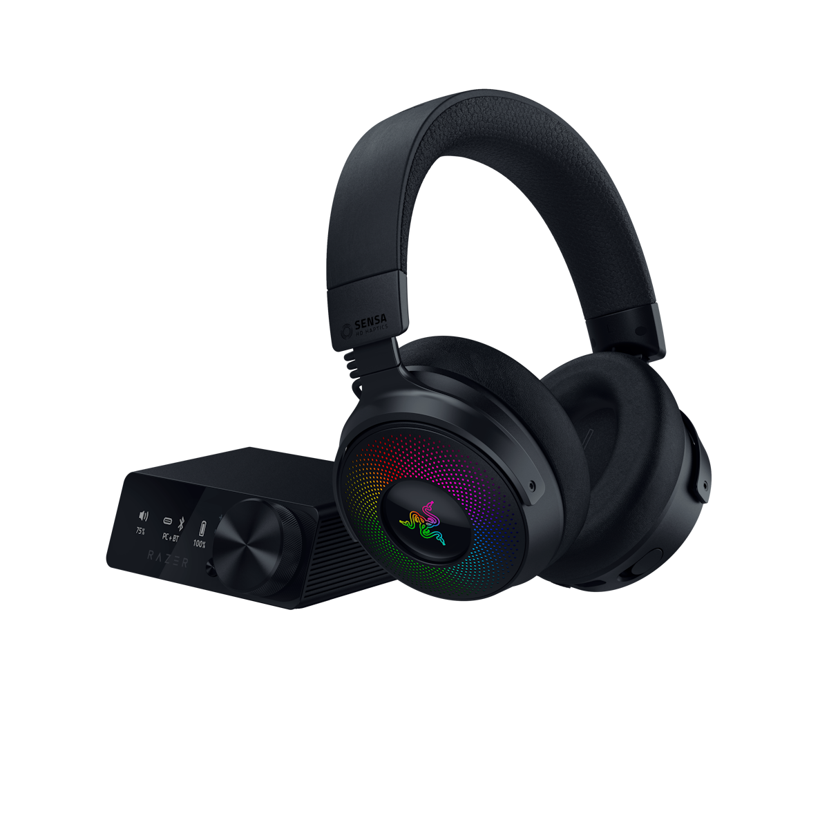 Bild von Razer Kraken V4 Pro Kabelloses Gaming-Headset mit OLED Control Hub, Sensa HD-Haptik und THX Spatial Audio