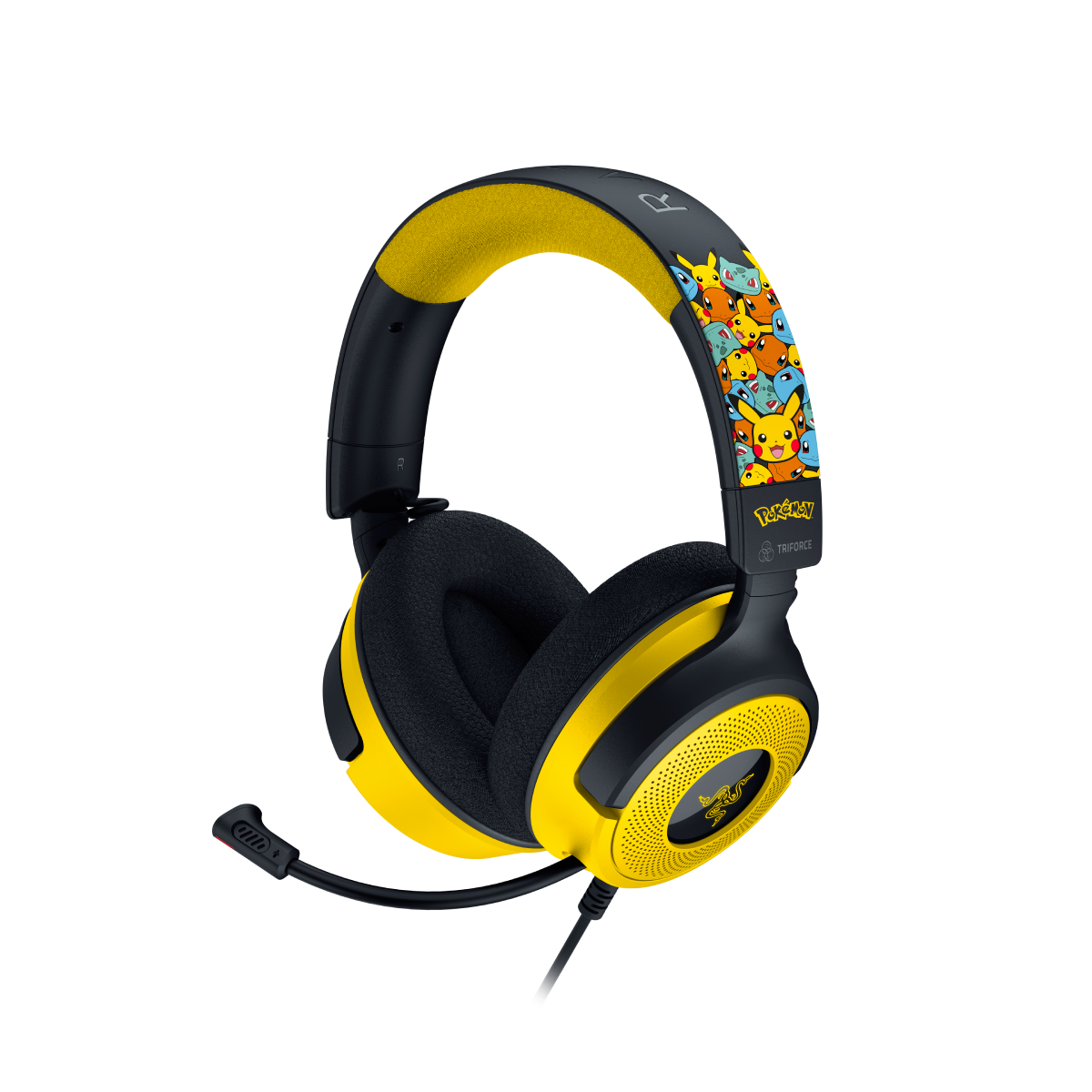Bild von Razer Kraken V4 X Pokémon Kanto Starters Edition Kabelgebundenes Gaming-Headset mit Razer™ TriForce 40-mm-Treiber und ausziehbarem Mikrofon