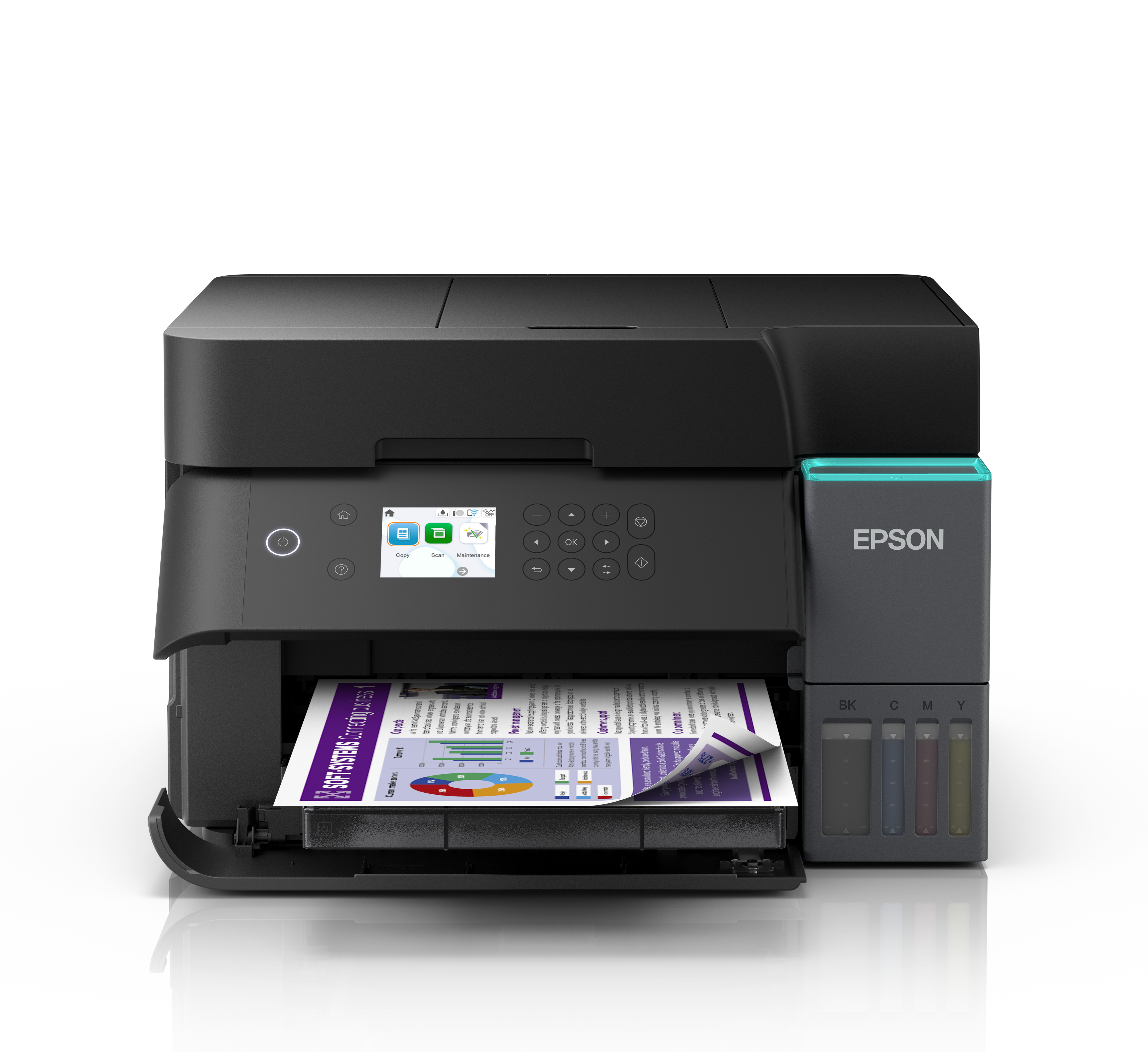 Bild von Epson EcoTank ET-3950 3in1 Multifunktions-Tintentankdrucker A4, Drucker, Scanner, Kopierer