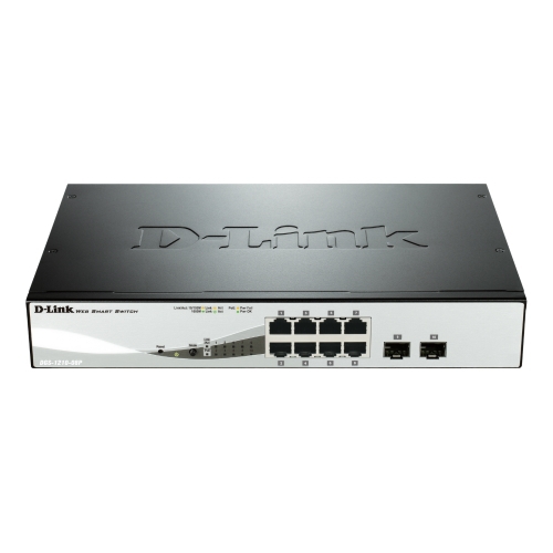 Bild von D-Link DGS-1210-08P Smart Managed Switch 8x Gigabit Ethernet (8x PoE, max. 45W), 2x SFP