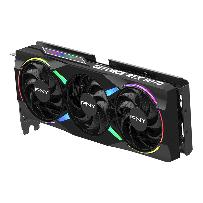 Bild von PNY GeForce RTX 5070 ARGB Epic-X RGB Overclocked Triple Fan - 12GB GDDR7, HDMI, 3x DP