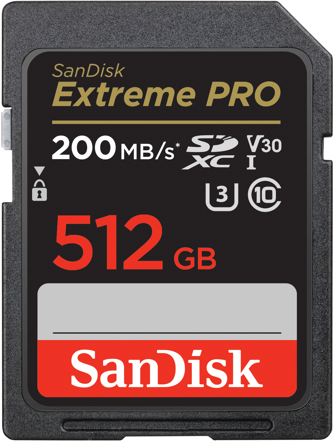 Bild von SanDisk Extreme PRO 512GB SDHC Speicherkarte, 200MB/s & 140MB/s Lese/Schreibgeschwindigkeit, UHS-I, Class 10, U3, V3