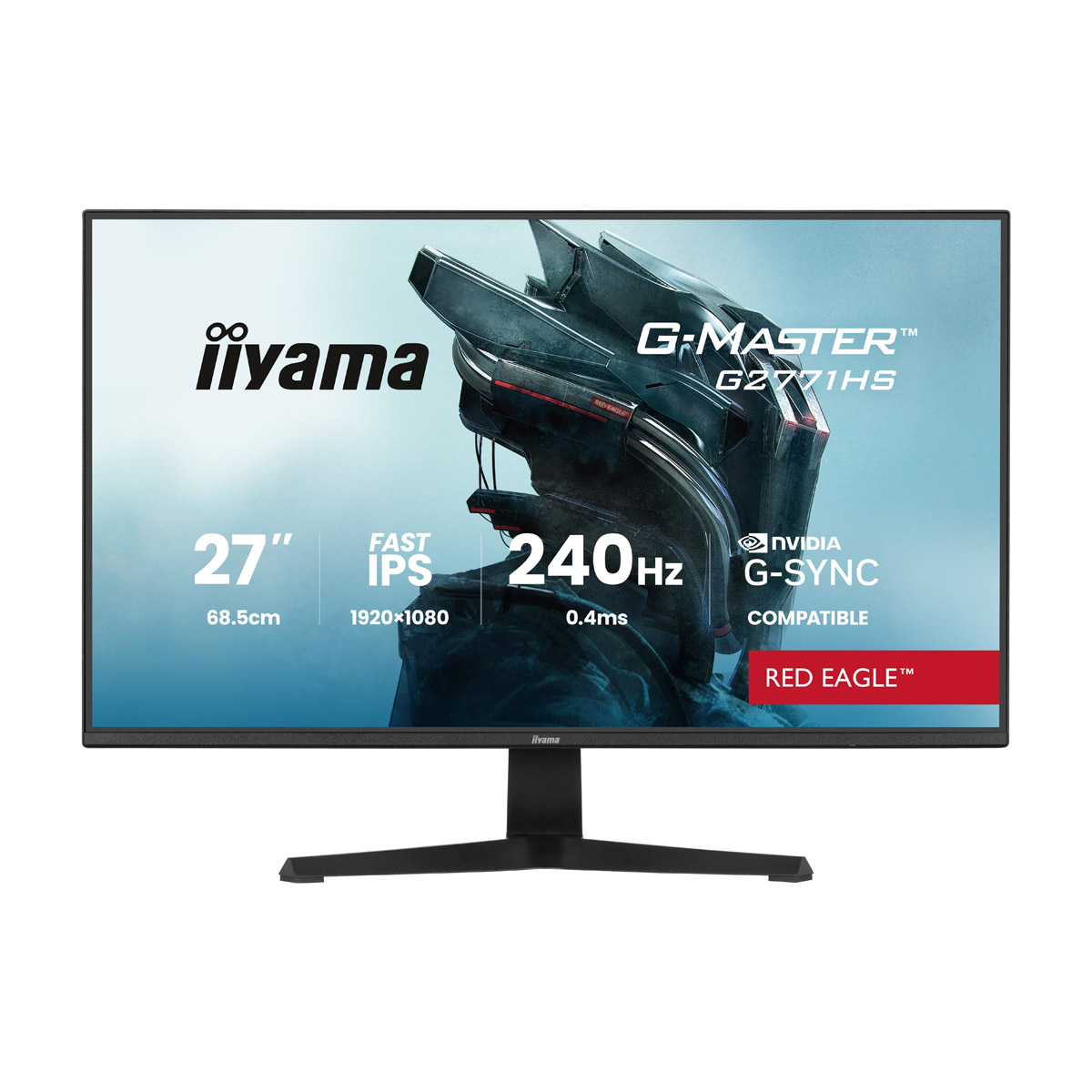 Bild von Iiyama G2771HS-B1 Gaming Monitor 27? Full-HD IPS, 240 Hz, 0.4 ms MPRT, G-Sync kompatibel