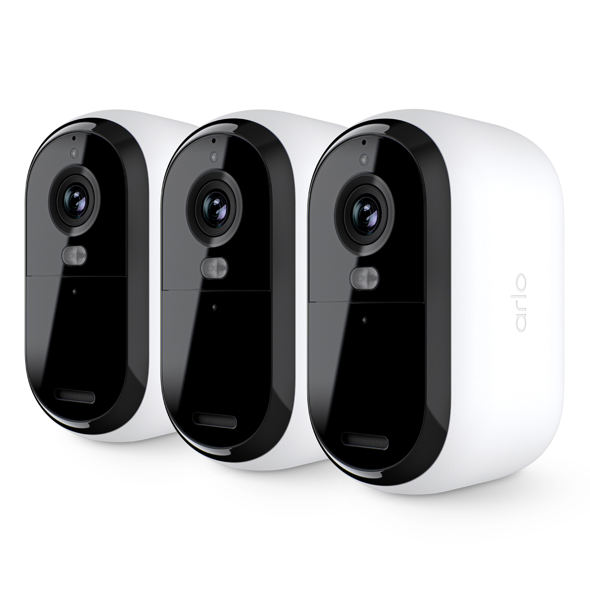 Bild von Arlo Essential 3 2K Sicherheitskamera Weiß 3er Set 4MP (2560x1440), WLAN, Akku, Indoor/Outdoor, Intelligente Erkennung