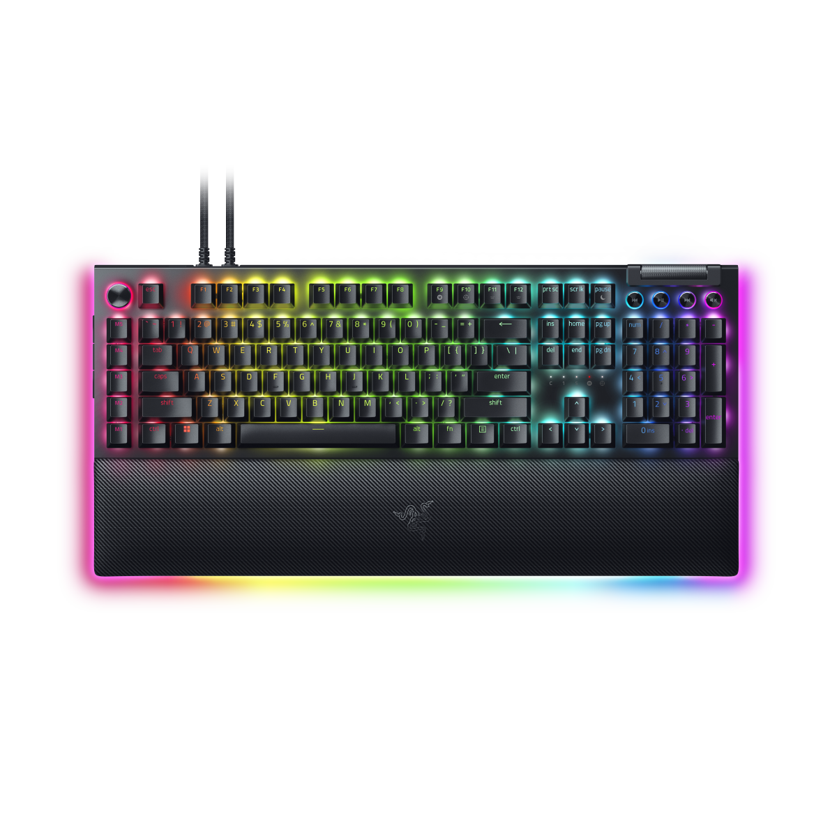 Bild von Razer BlackWidow V4 Pro Gaming Tastatur (gelbe Switches) - Gaming Tastatur mit Razer Yellow Switches, multifunktionalen Tasten, Armauflage