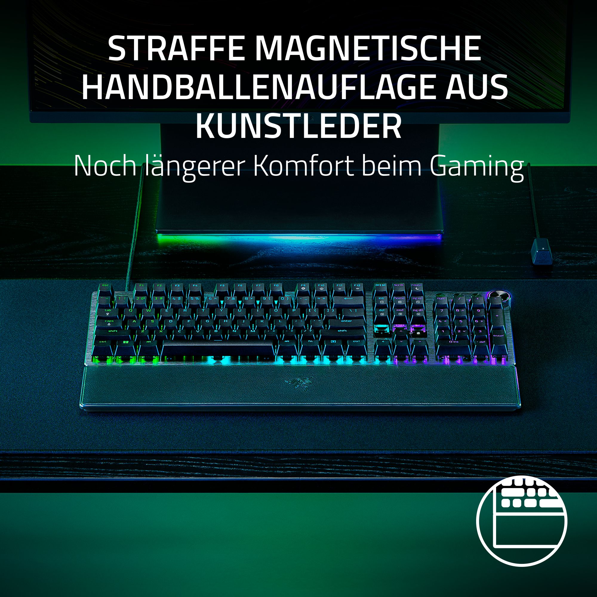 Bild von Razer Huntsman V3 Pro Gaming Tastatur (analoge Switches) - E-Sport-Tastatur mit analogen optischen Switches (DE Layout)