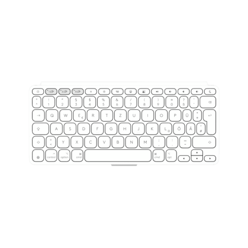 Bild von LOGITECH Keys-To-Go 2 für iPad, iPhone, Mac und Apple TV kabellose Tastatur Hellgrau