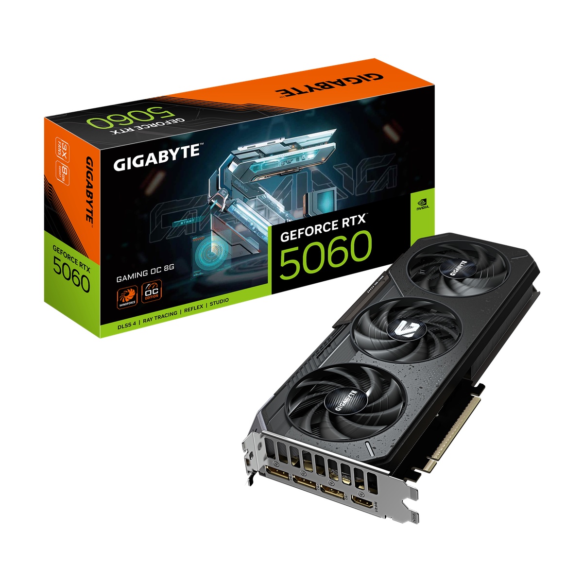 Bild von Gigabyte GeForce RTX 5060 8GB Gaming OC Grafikkarte - 8GB GDDR7, HDMI, 3x DP