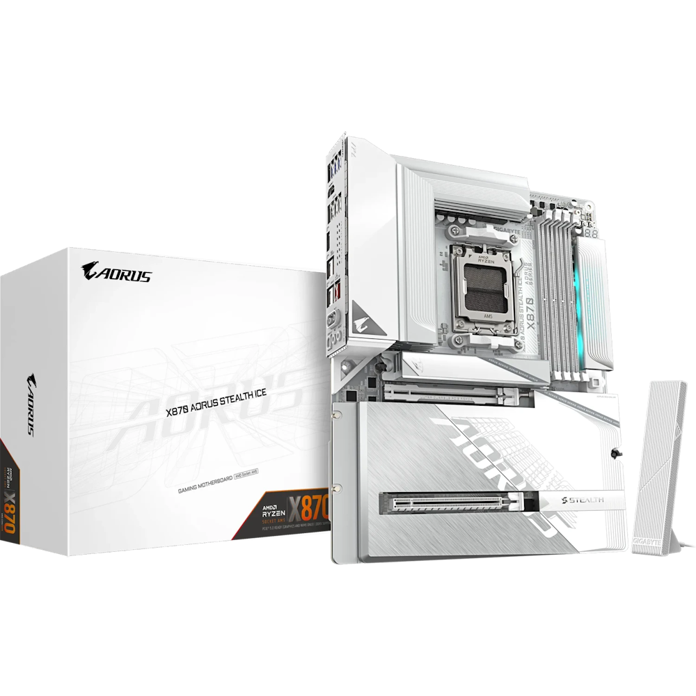 Bild von GIGABYTE X870 AORUS Stealth ICE Mainboard Sockel AM5