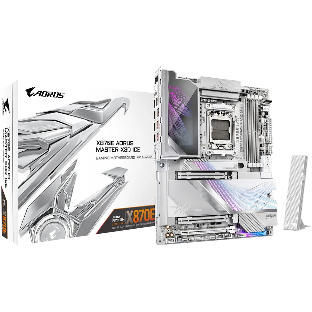 Bild von GIGABYTE X870E AORUS Master X3D ICE Mainboard Sockel AM5
