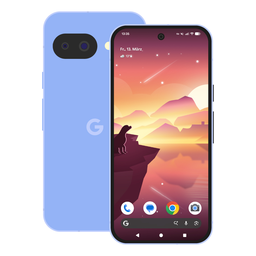 Bild von Google Pixel 10a 256GB Lavender 16cm (6,3") OLED Display, Android 16 / Pixel UI, 48MP Dual-Kamera
