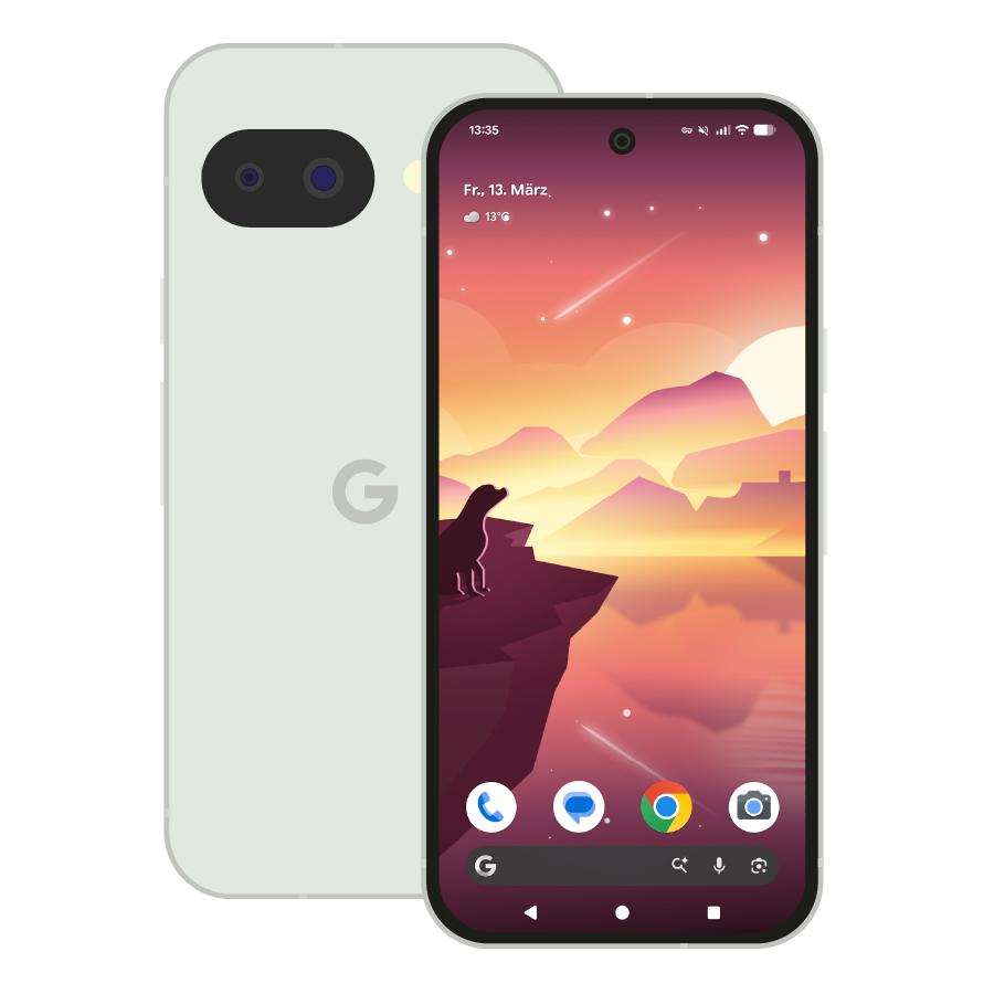 Bild von Google Pixel 10a 256GB Fog 16cm (6,3") OLED Display, Android 16 / Pixel UI, 48MP Dual-Kamera