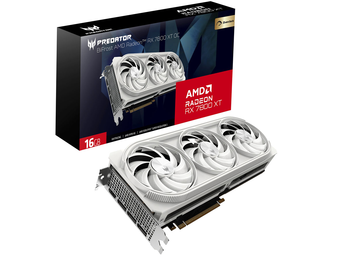 Bild von Acer Predator BiFrost AMD Radeon RX 7800 XT OC White B-Ware - 16GB GDDR6, 2x HDMI, 2x DP