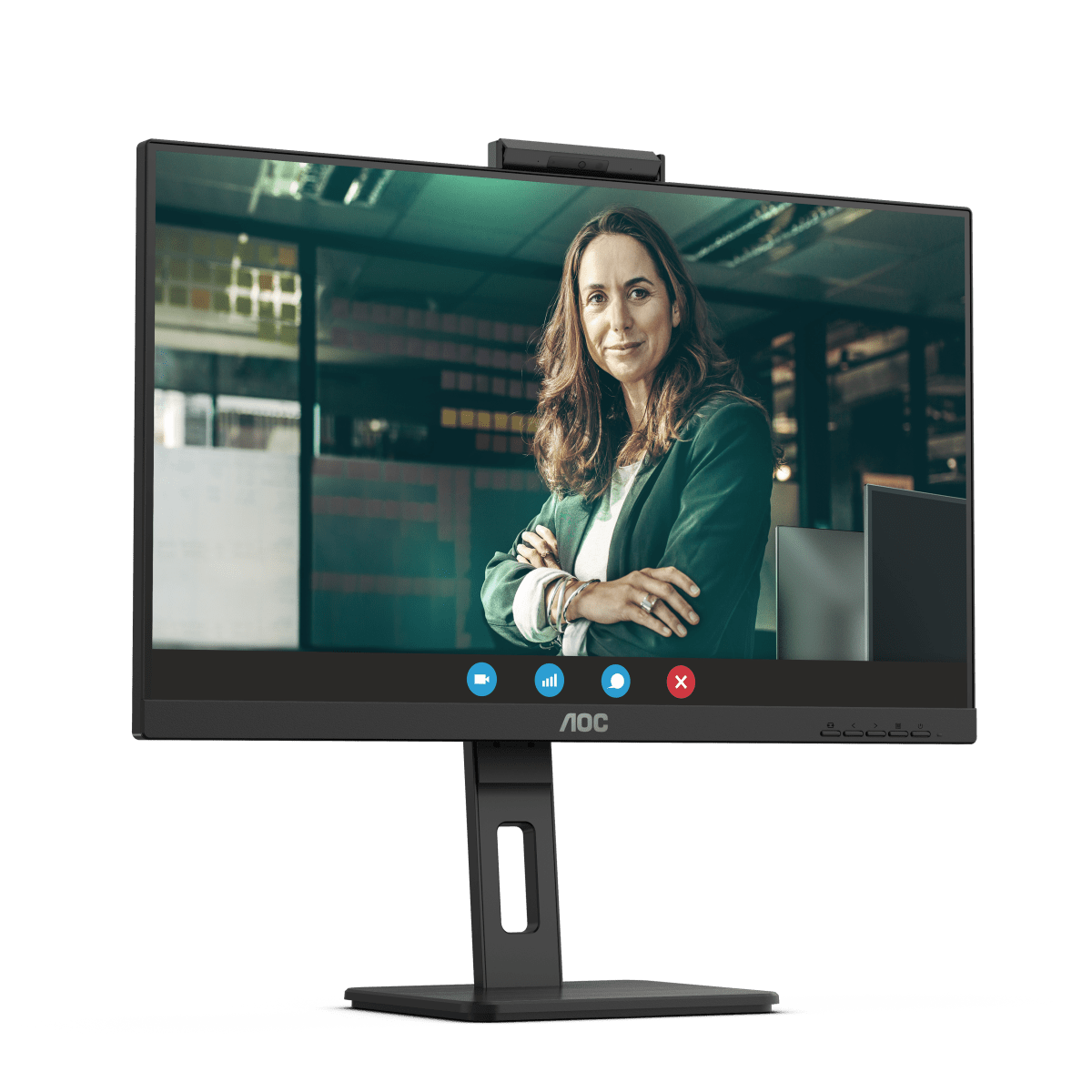Bild von AOC 24P3QW 24 Zoll - Office Monitor IPS, 100 Hz, 4 ms, Höhenverstellung, Webcam, USB-Hub