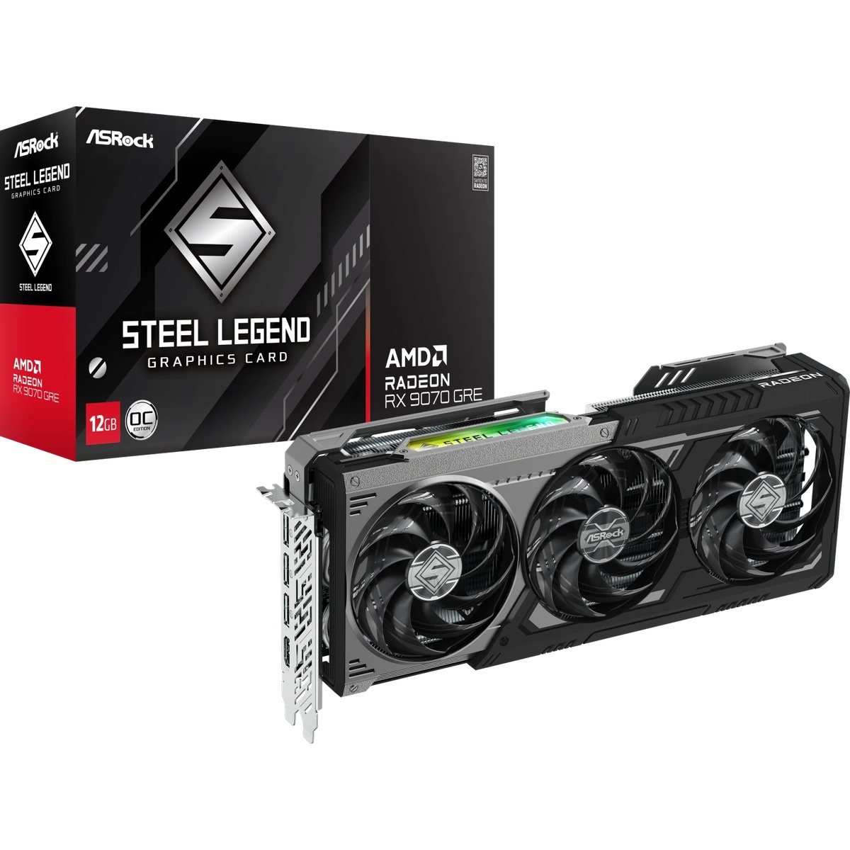 Bild von ASRock Radeon RX 9070 GRE Steel Legend Dark 12GB OC